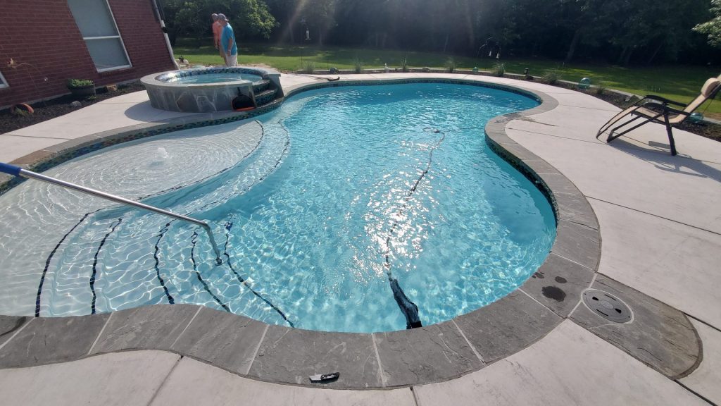 Custom gunite pool built to code by Blue Canyon Pools in Texas